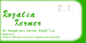 rozalia kerner business card
